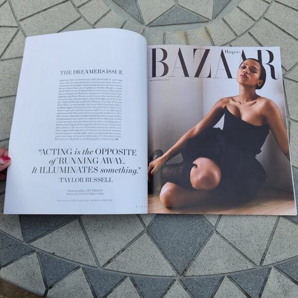 Harpers Bazaar Magazine Taylor Russell The Dreamers Issue Fashion Periodical - Picture 3 of 5